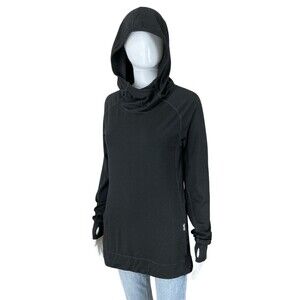 Woolly Women's Merino Ninja Hoodie Base Layer Tunic Size M Thumbholes Tiny Flaw